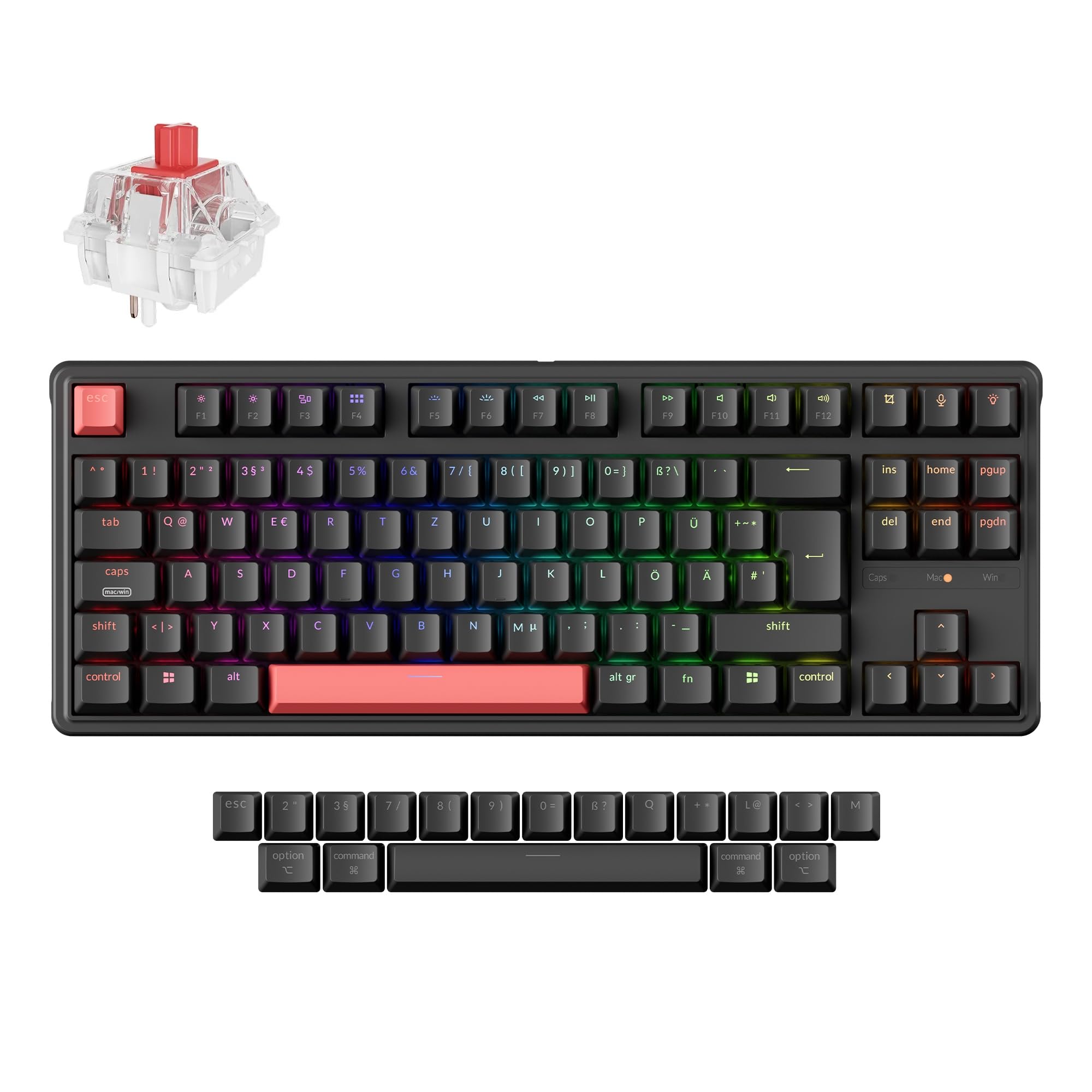 Amazon.com: Keychron C3 Pro QMK/VIA Custom Mechanical Keyboard